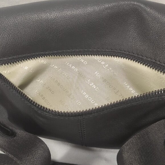 Harbour 2nd Black Ash Genuine Leather Guitar Strap Large Belt Bag Fanny Pack - Picture 7 of 12